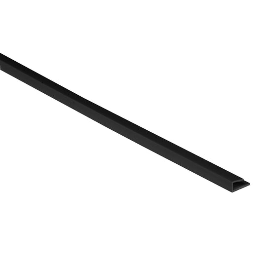 black pvc j trim for glass edge protection 6mm