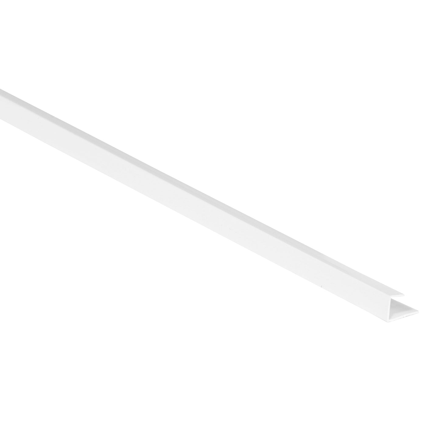 White rigid pvc edge trim tapered leg profile 12mm