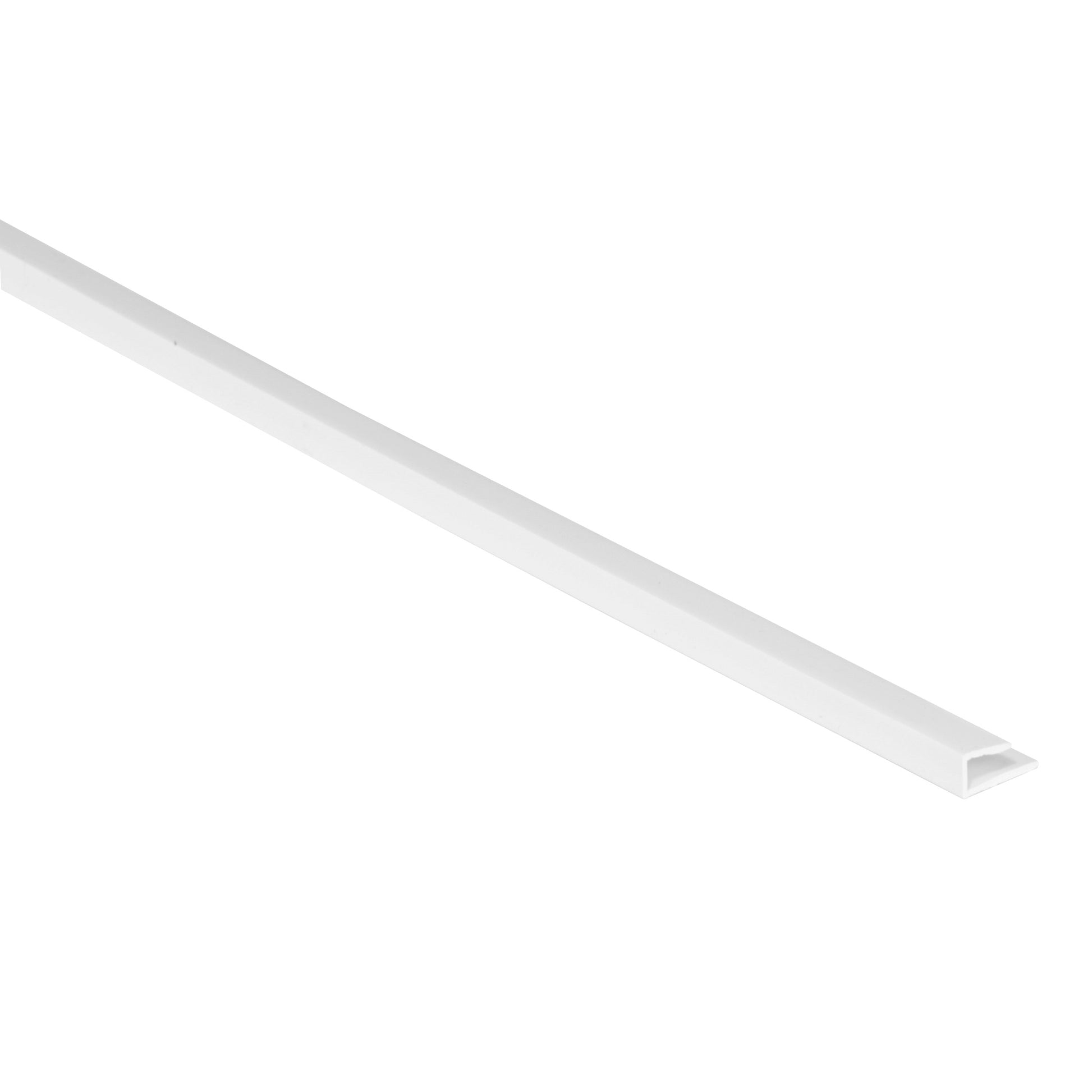 rigid pvc j section capping trim edge board white 6mm