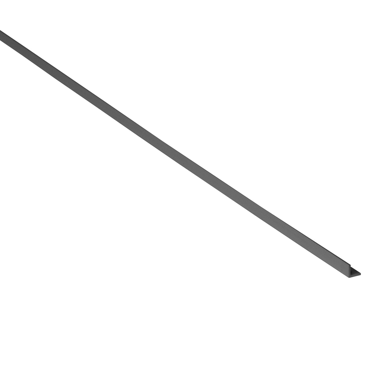 Grey corner angle profile 7mm x 7mm on a white background