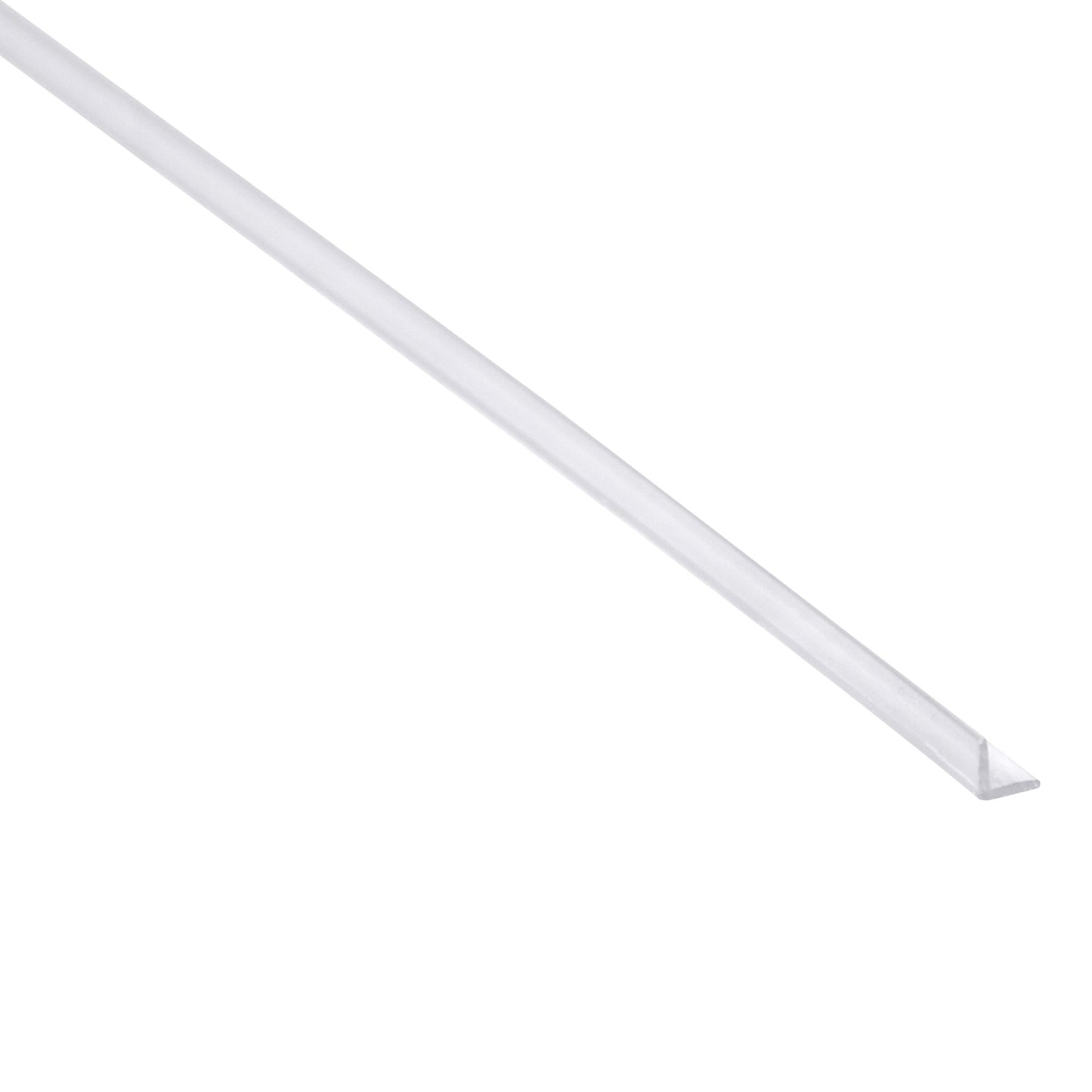 Clear corner angle profile 7mm x 7mm on a white background