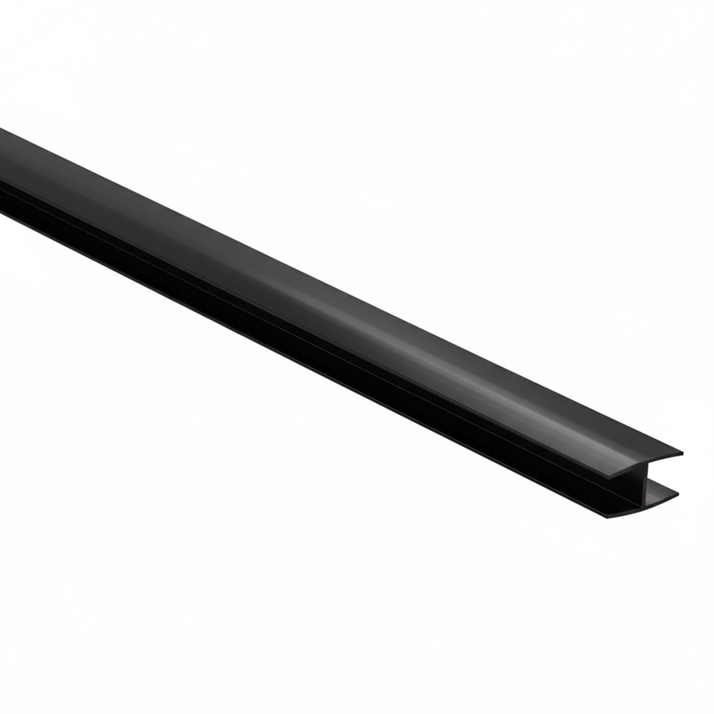 Black rigid PVC H profile panel joining bar section joint trim for 3mm to 6mm glass sheet 1 metre