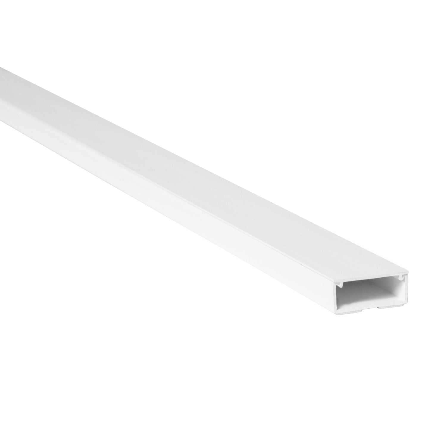 Plastic White Mini Trunking Self Adhesive PVC - 1 Metre Length