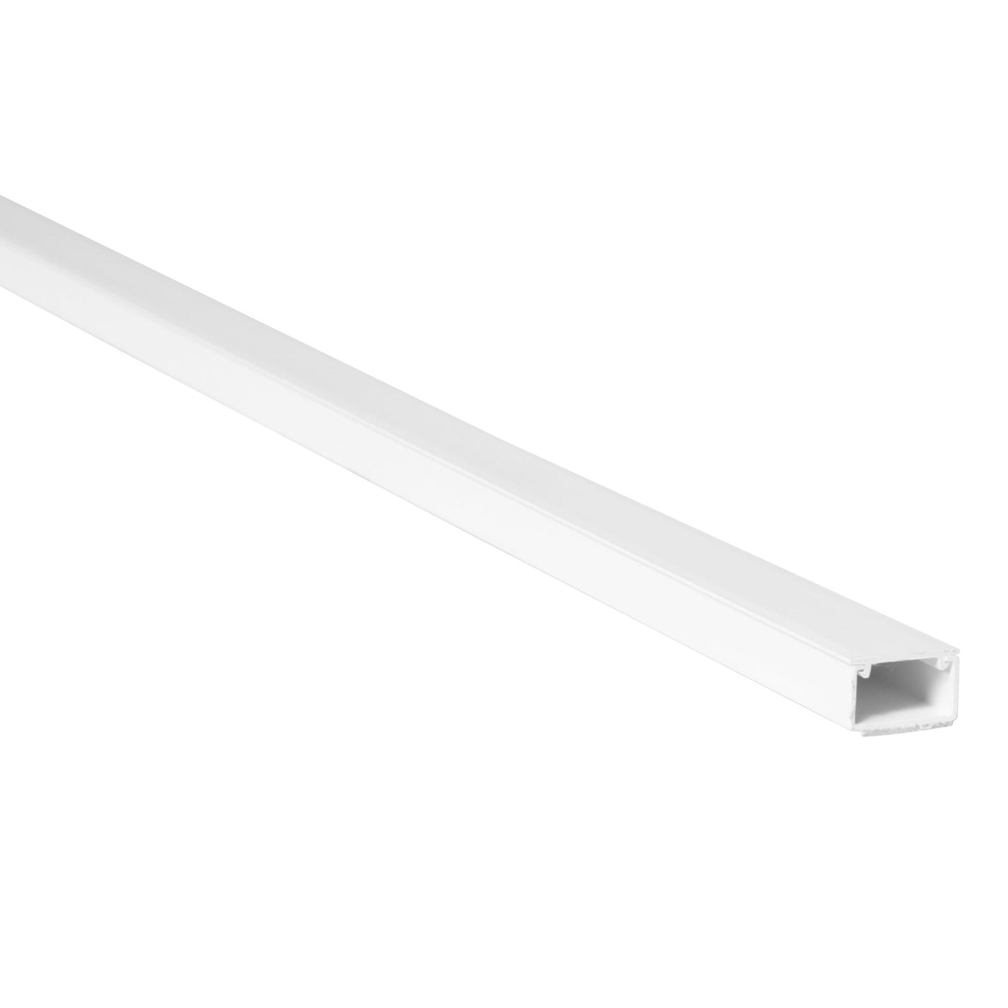 Plastic White Mini Trunking Self Adhesive PVC - 1 Metre Length