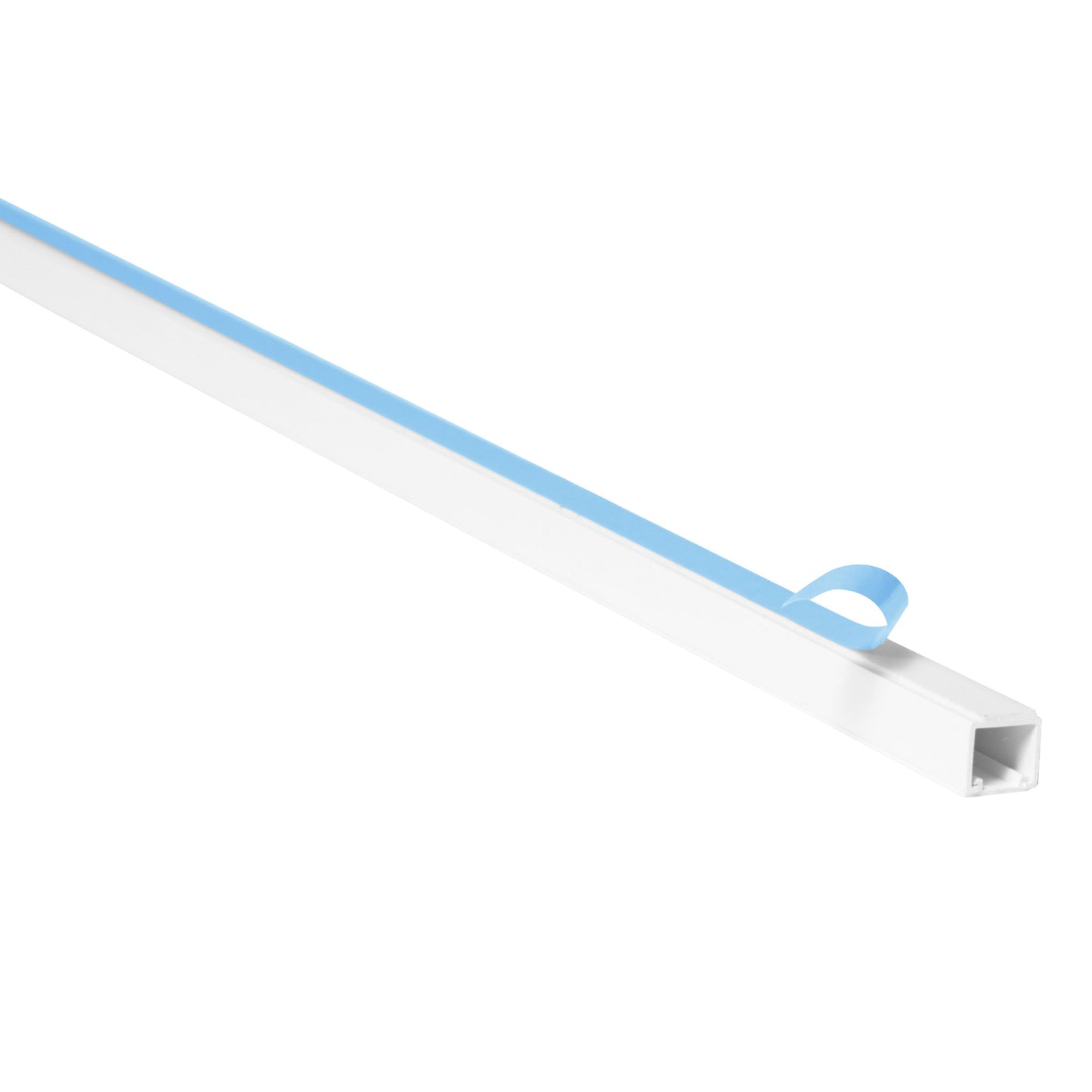 Plastic White Mini Trunking Self Adhesive PVC - 1 Metre Length