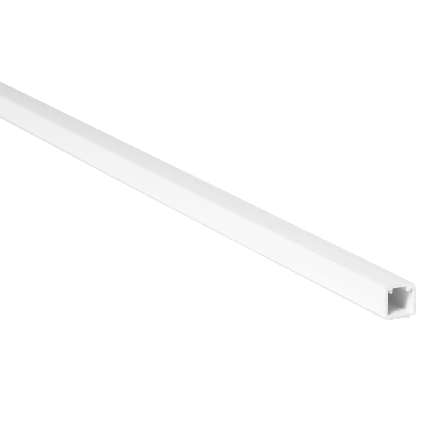Plastic White Mini Trunking Self Adhesive PVC - 1 Metre Length